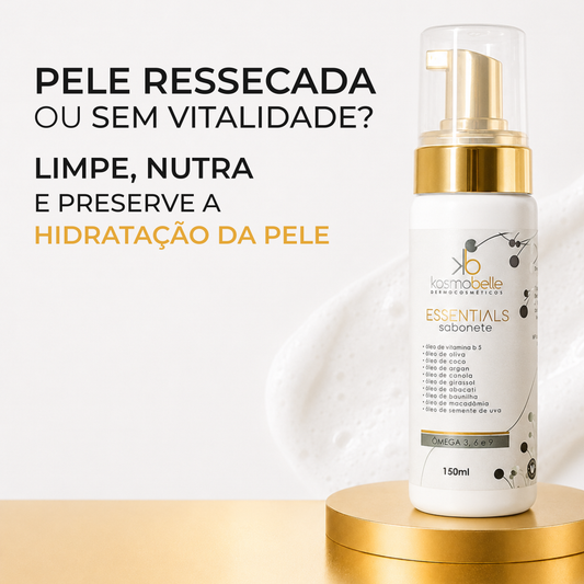 Sabonete Essentials Kosmobelle 150ml Limpeza e Hidratação Facial