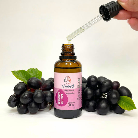 ÓLEO VEGETAL SEMENTE DE UVA 50ML VVERD