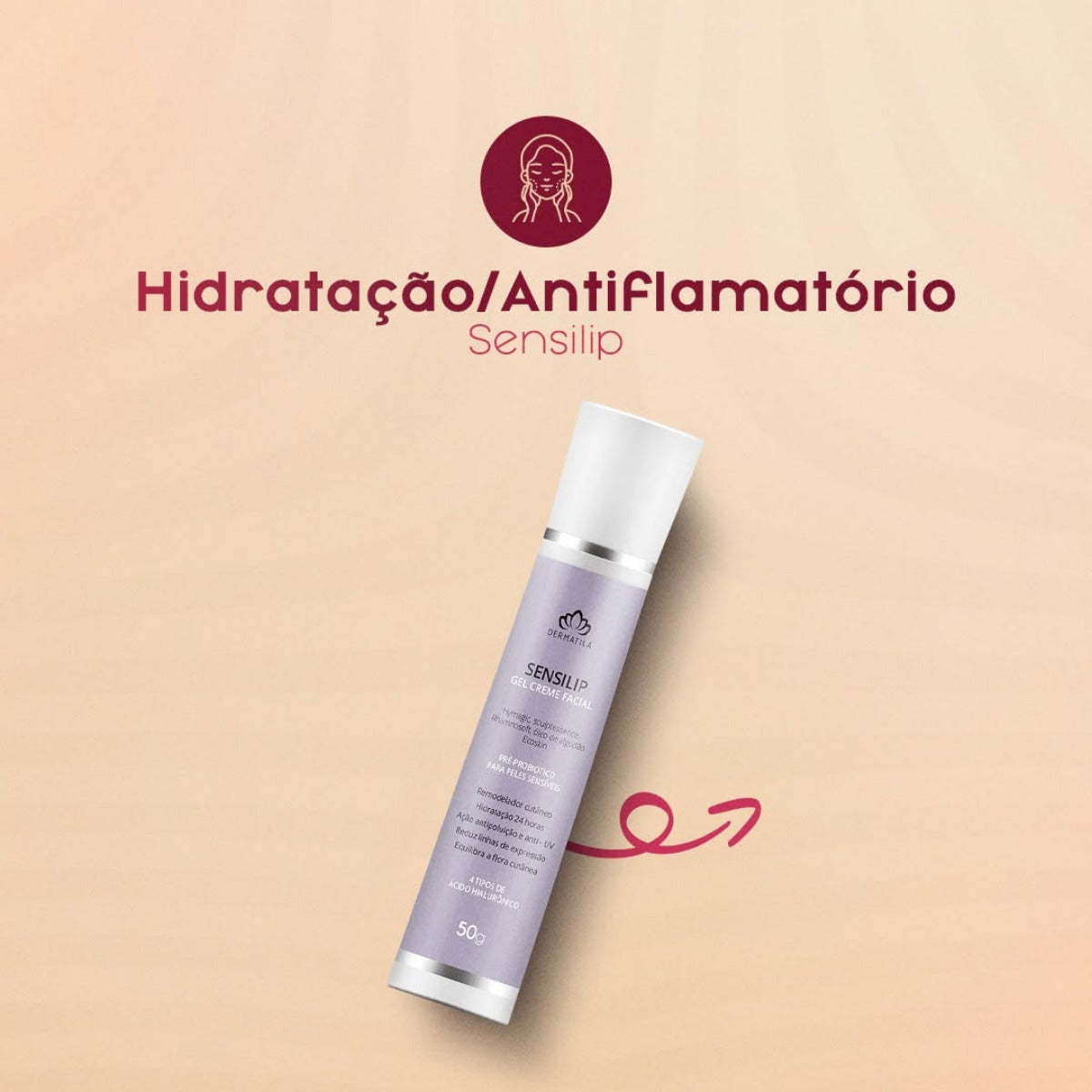 SENSILIP GEL CREME FACIAL 50G DERMATIKA