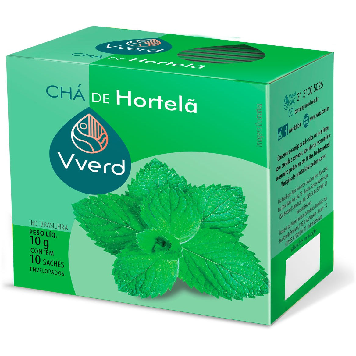 CHA DE HORTELA 10g VVERD