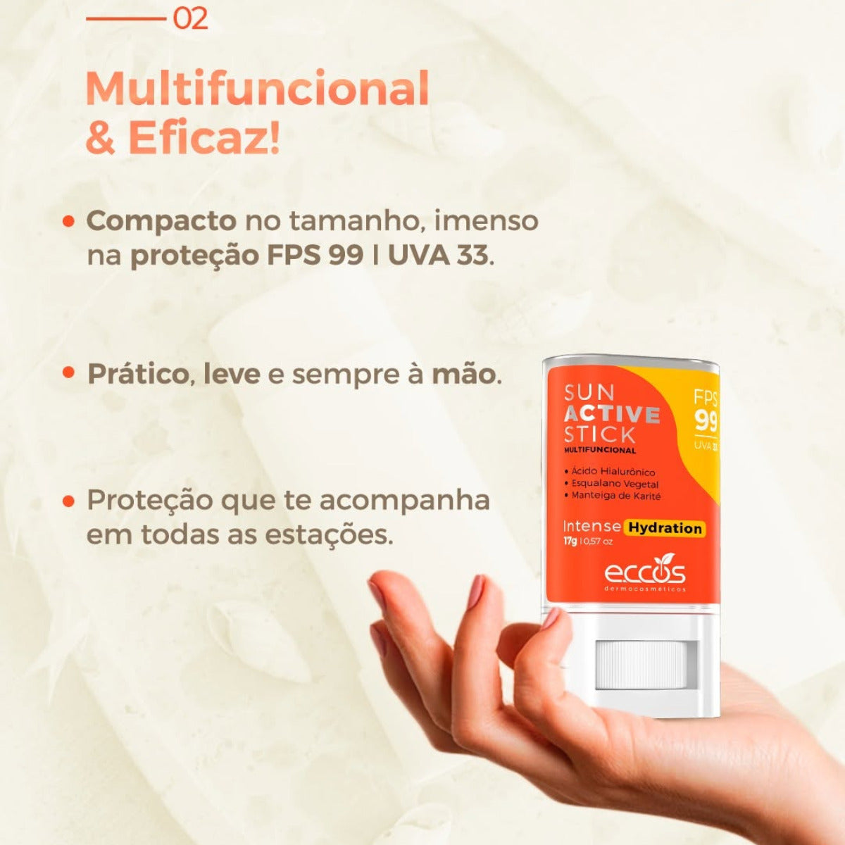 SUN ACTIVE STICK 17g PROTETOR SOLAR ECCOS