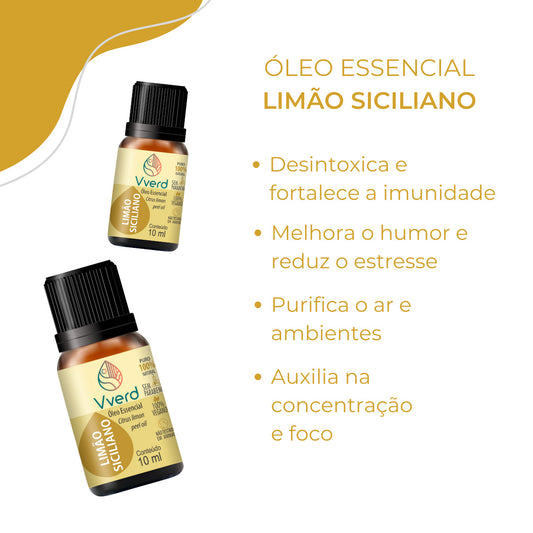 ÓLEO ESSENCIAL LIMÃO SICILIANO 10ML VVERD