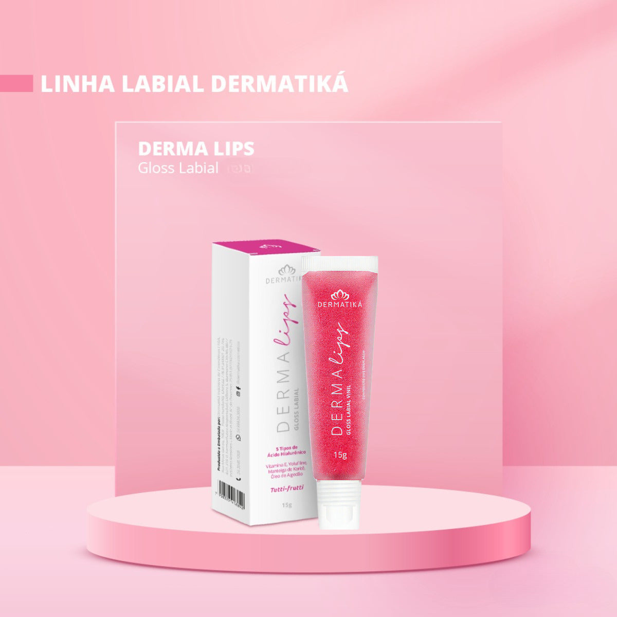 DERMA LIPS VINIL GLOSS LABIAL - 15g DERMATIKA