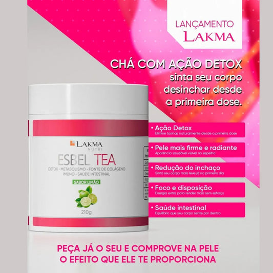 CHA EM PÓ ESBELTEA LIMAO 210GR LAKMA