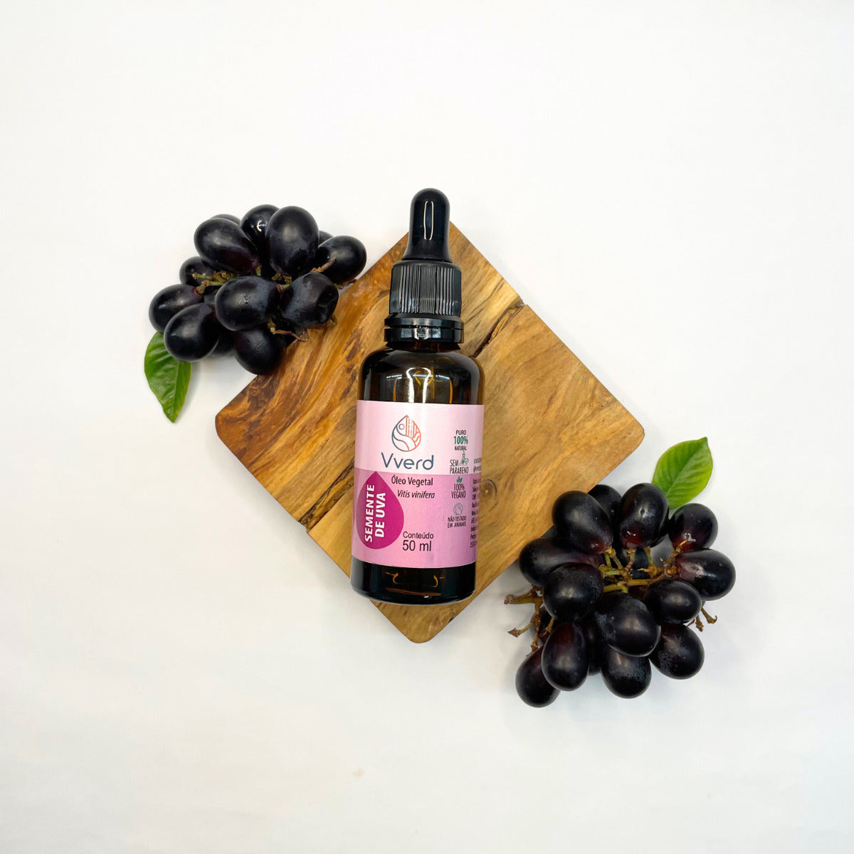 ÓLEO VEGETAL SEMENTE DE UVA 50ML VVERD