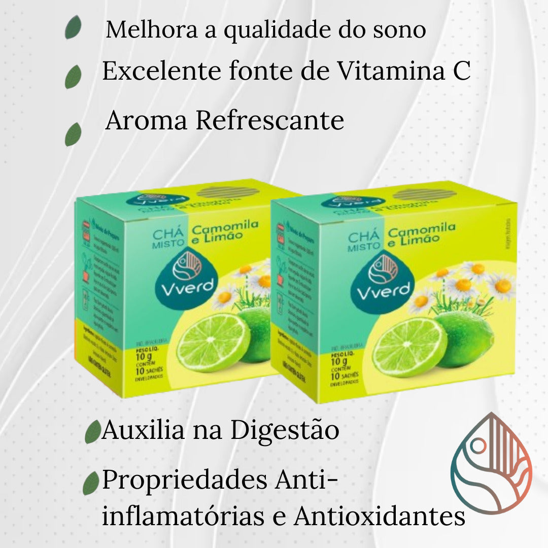 CHA MISTO CAMOMILA E LIMÃO VVERD