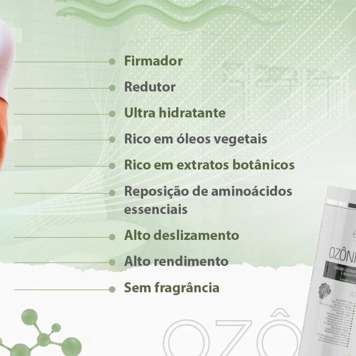 CREME PARA MASSAGEM OZÔNIO CREAM 1KG ECCOS