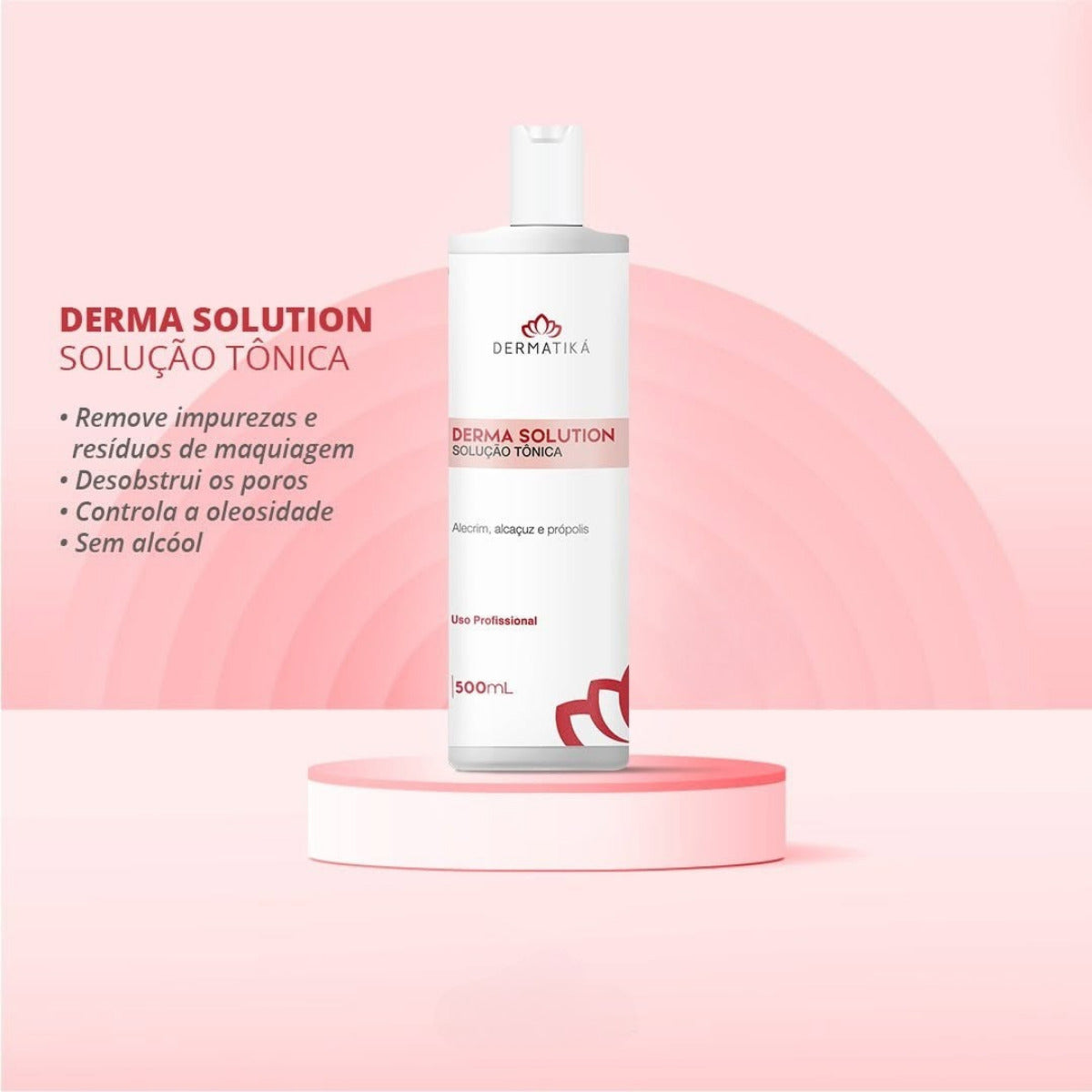 DERMA SOLUTION - SOLUÇÃO TONICA - 500ML DERMATIKA