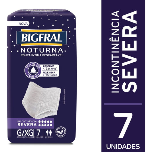 FRALDA BIGFRAL ROUPA INTIMA NOTURNA G/XG 7 UNIDADES