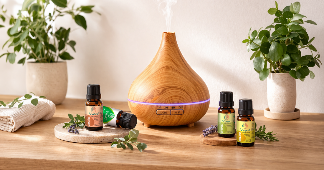 Aromas que Harmonizam: Transforme Seu Lar em um Refúgio de Bem-Estar com Óleos Essenciais Vverd