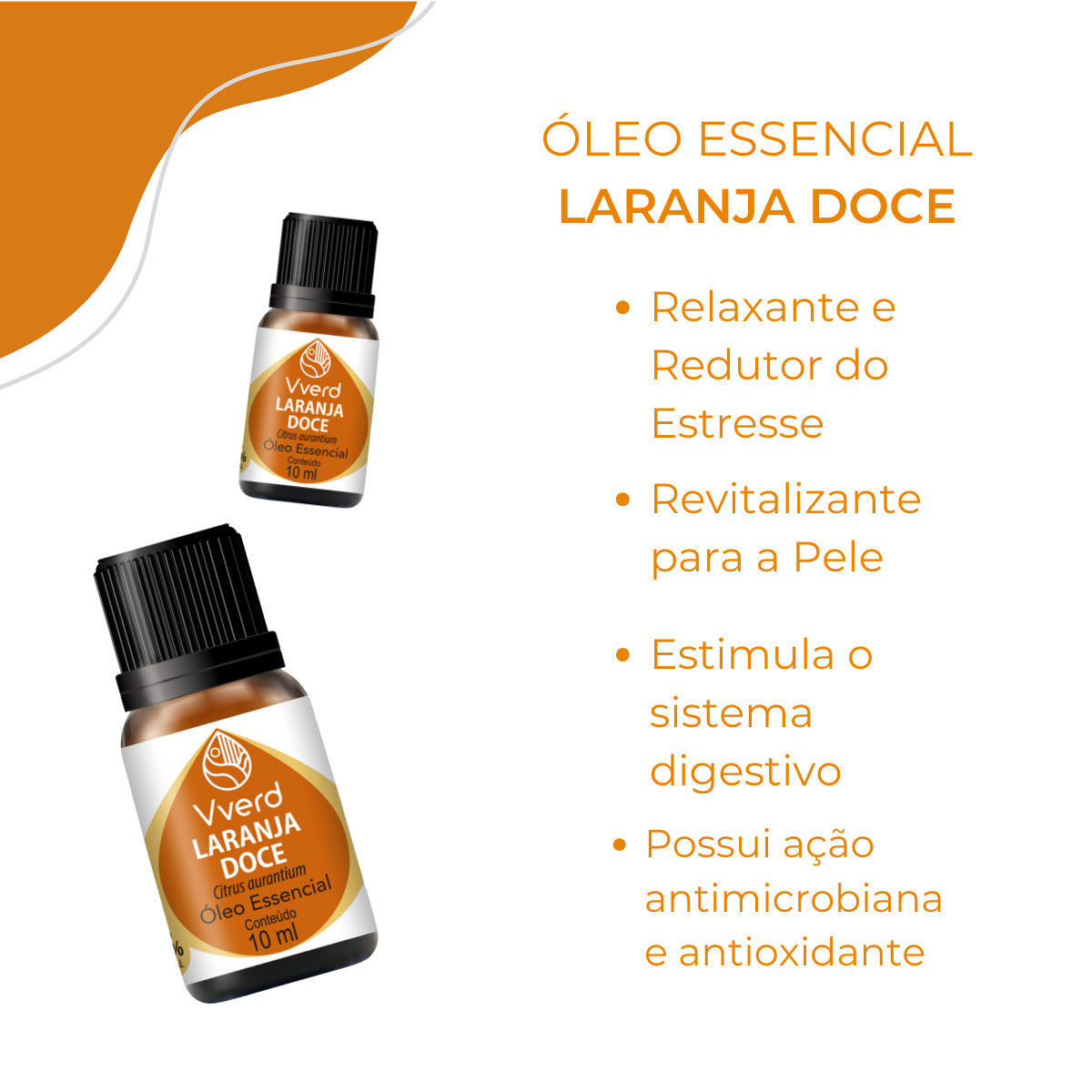 ÓLEO ESSENCIAL LARANJA DOCE 10ML VVERD