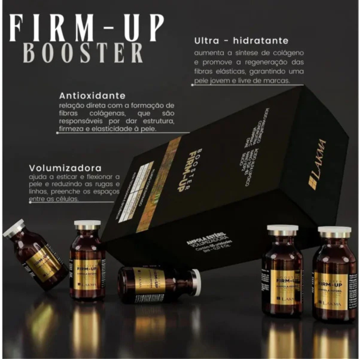 AMPOLA  VOLUMIZADORA BOOSTER FIRM-UP 5 AMPOLAS 8ML LAKMA