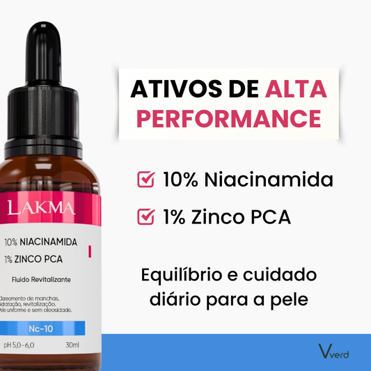 Sérum Facial Lakma Niacinamida 10% + Zinco 1% 30 ml