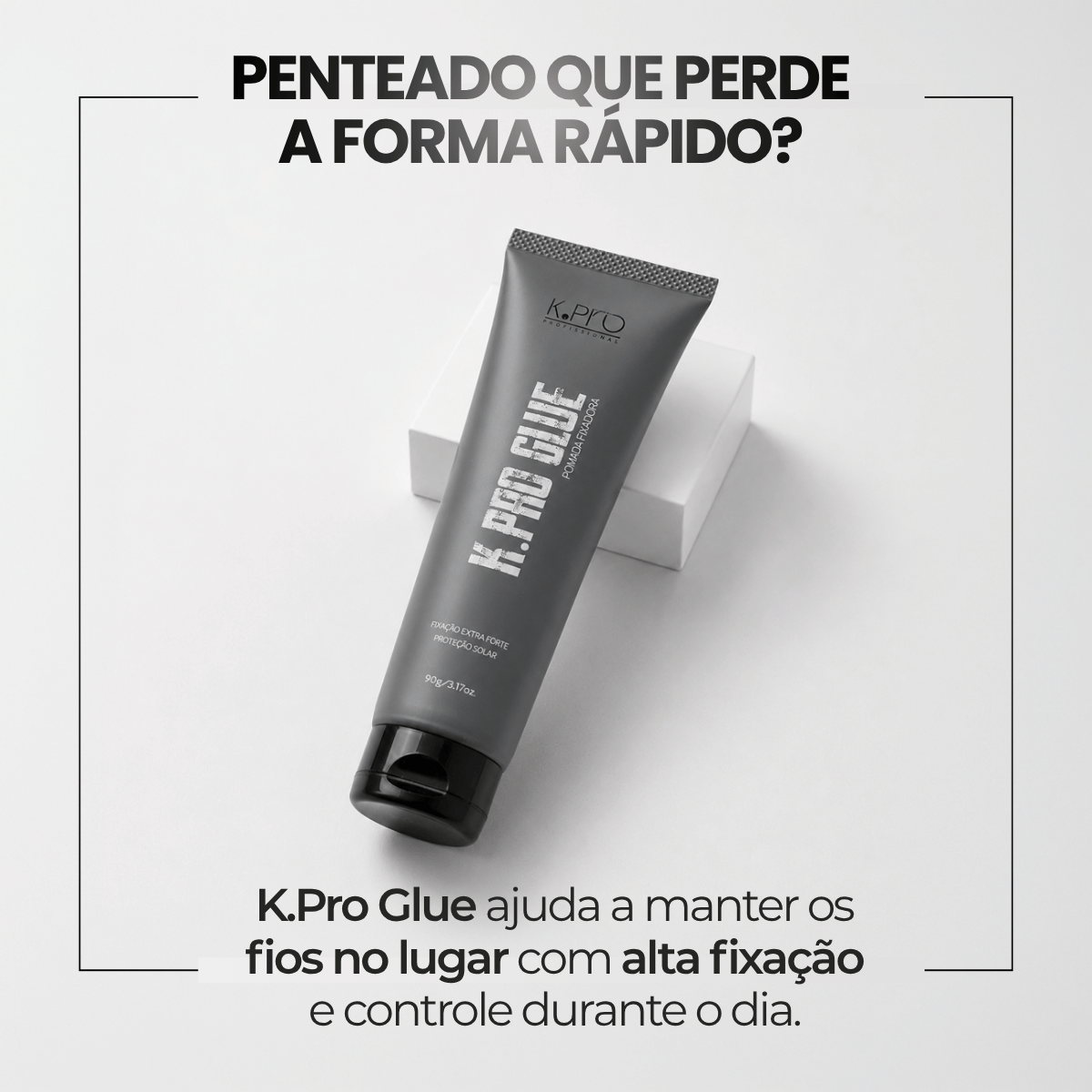Pomada Fixadora K.Pro Glue 90g Efeito Matte Fixação Extraforte