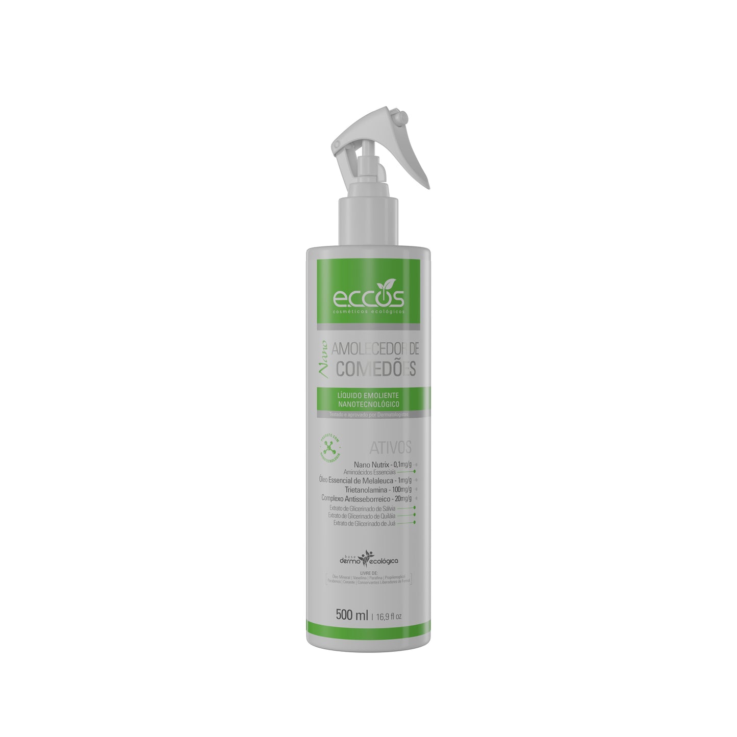 EMOLIENTE LIQUIDO NANO AMOLECEDOR DE COMEDOES 500ML ECCOS