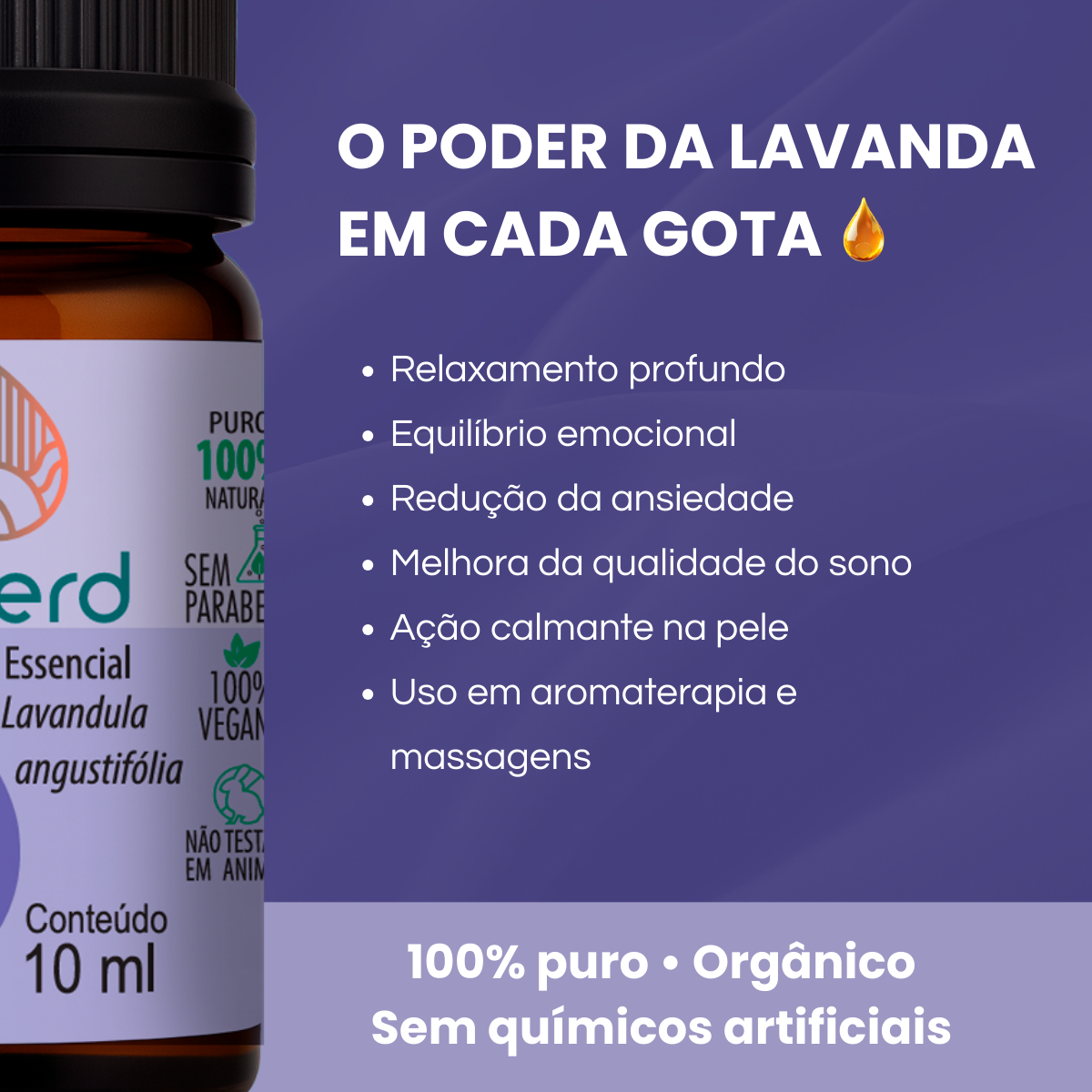 ÓLEO ESSENCIAL 10ML LAVANDA VVERD
