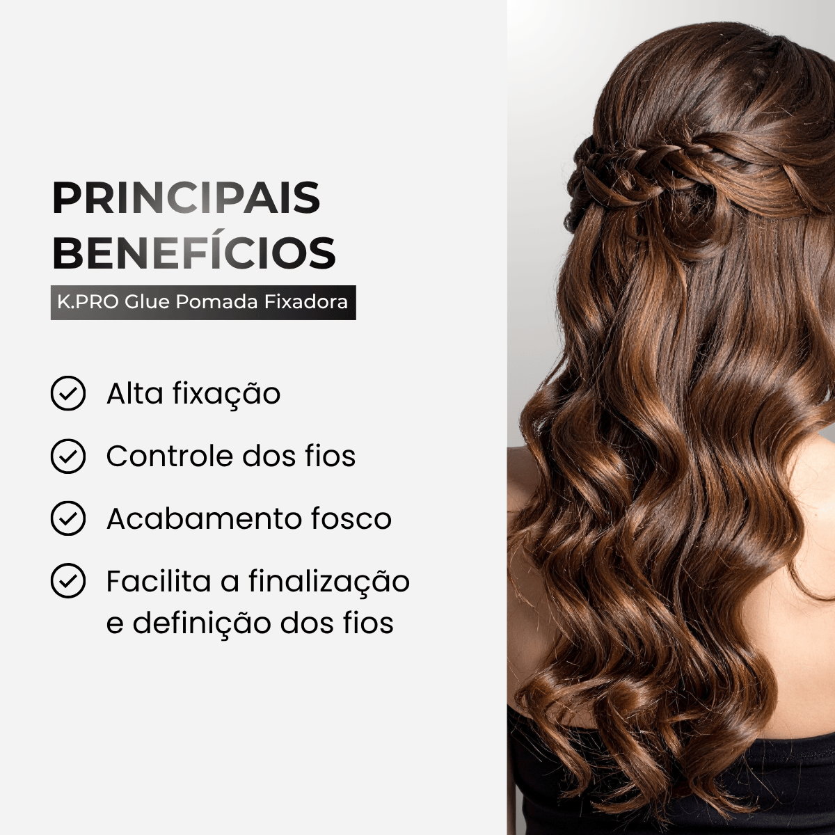 Pomada Fixadora K.Pro Glue 90g Efeito Matte Fixação Extraforte