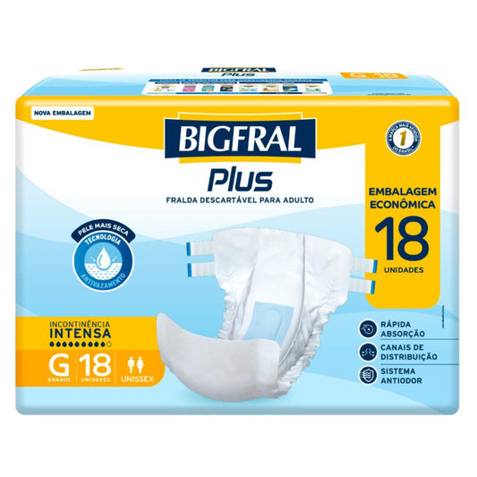 FRALDA BIGFRAL PLUS ECONOMICA G 18UNIDADES