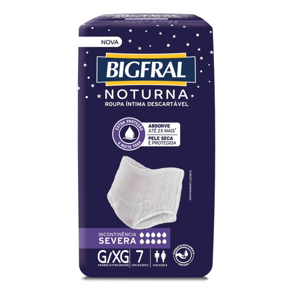 FRALDA BIGFRAL ROUPA INTIMA NOTURNA G/XG 7 UNIDADES