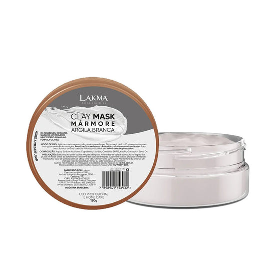 CLAY MASK MARMORE - ARGILA BRANCA - 150G LAKMA