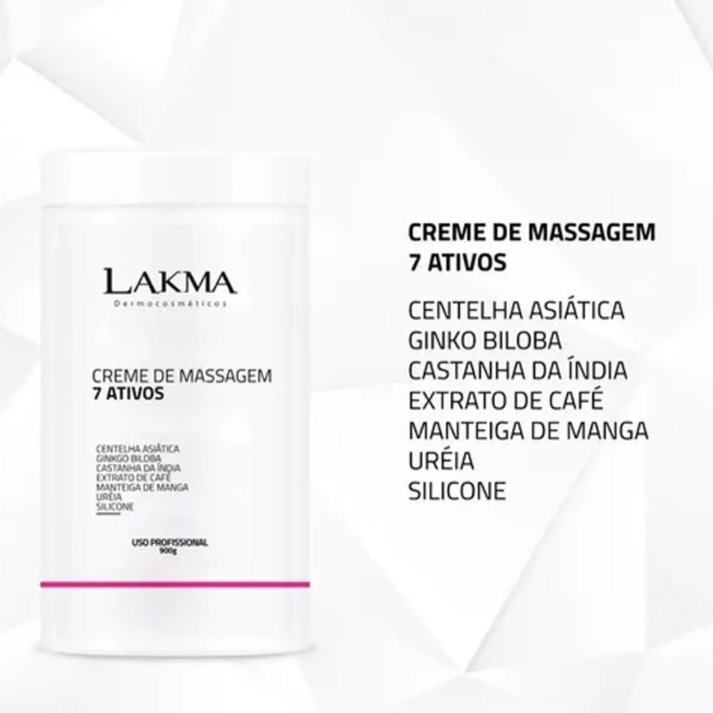 CREME MASSAGEM  7 ATIVOS  LAKMA 1KG