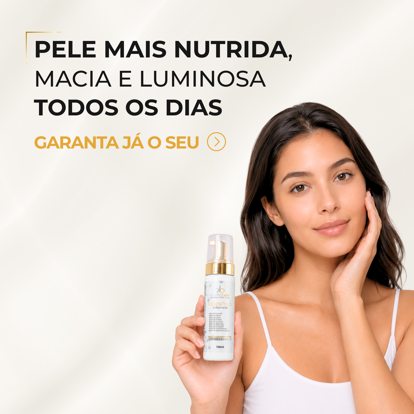 Sabonete Essentials Kosmobelle 150ml Limpeza e Hidratação Facial