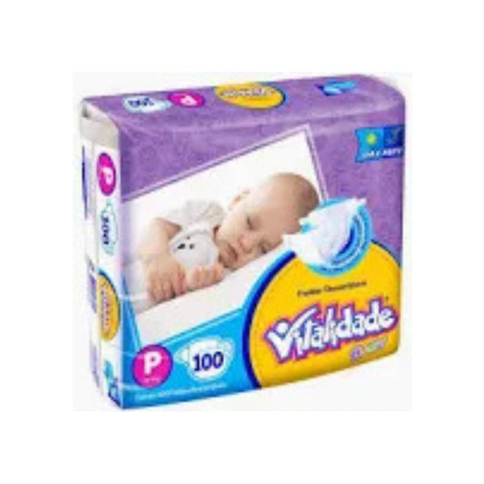 FRALDA VITALIDADE BABY P COM 100 UNI