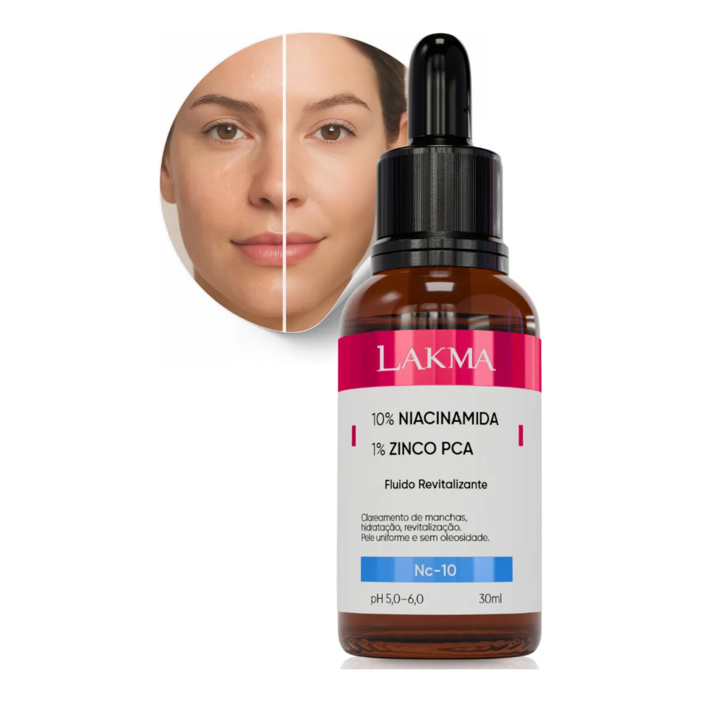 Sérum Facial Lakma Niacinamida 10% + Zinco 1% 30 ml