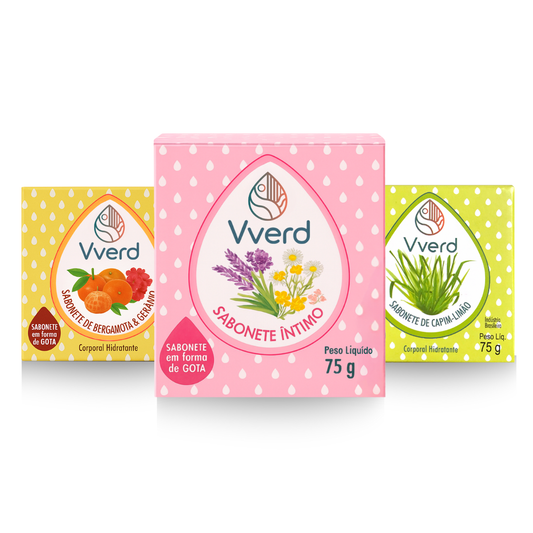 KIT 3 SABONETES SÓLIDOS VVERD