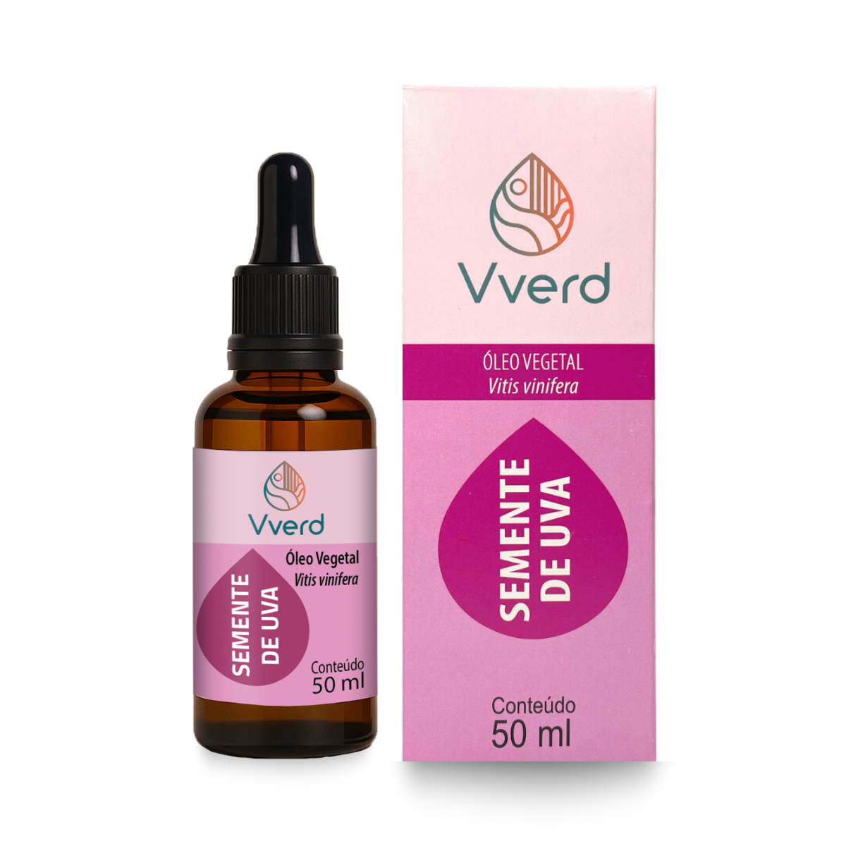 ÓLEO VEGETAL SEMENTE DE UVA 50ML VVERD