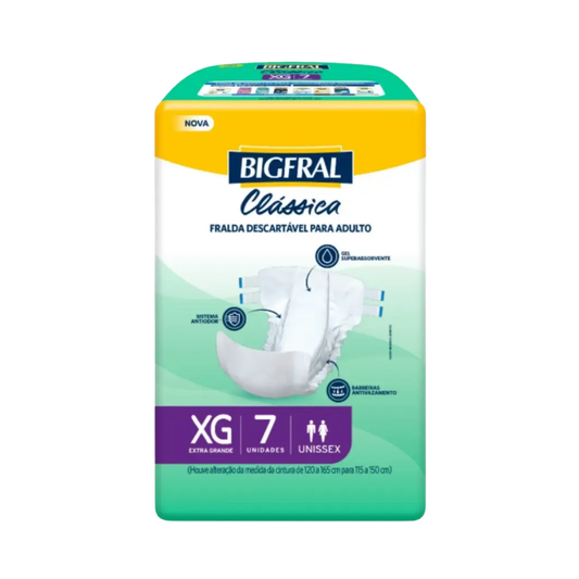 Fralda Adulto Bigfral Clássica XG 7 Unidades