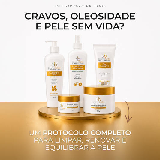 KIT LIMPEZA DE PELE PROFISSIONAL KOSMOBELLE- 5 ITENS