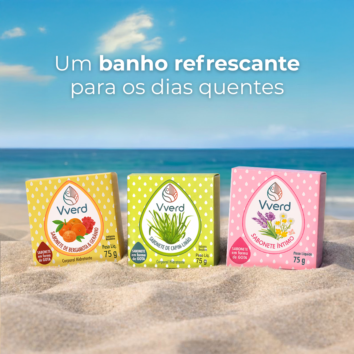 KIT 3 SABONETES SÓLIDOS VVERD