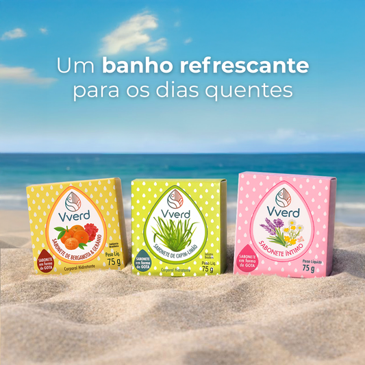 KIT 3 SABONETES SÓLIDOS VVERD