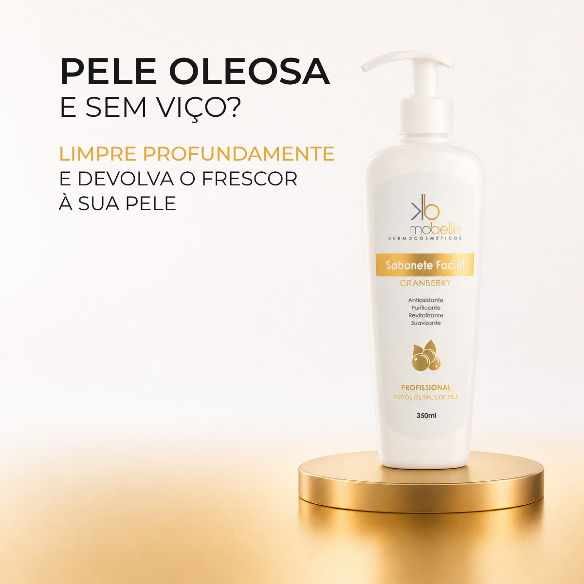 SABONETE FACIAL CRANBERRY 350ML KOSMOBELLE