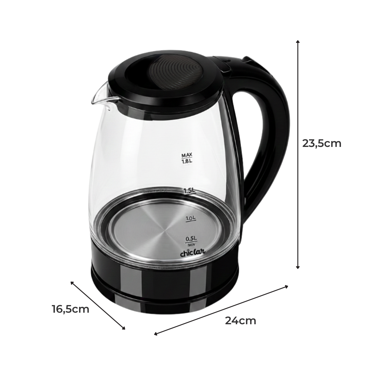 Chaleira Elétrica Glass