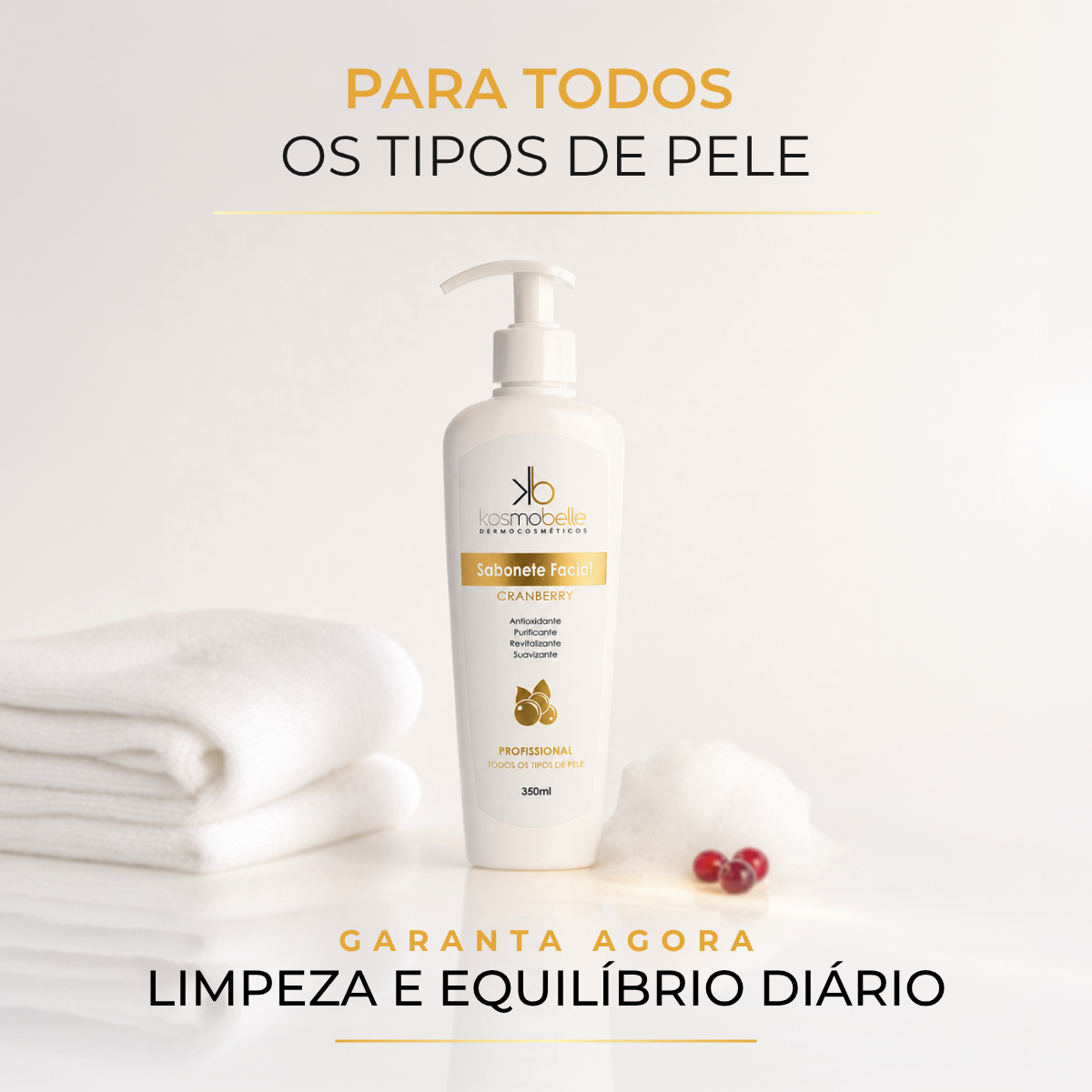 SABONETE FACIAL CRANBERRY 350ML KOSMOBELLE