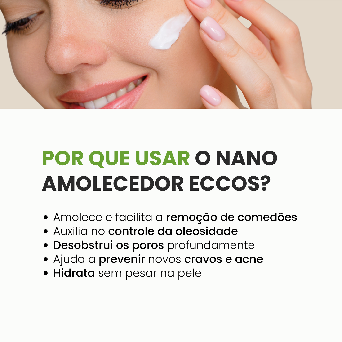 CREME EMOLIENTE NANO AMOLECEDOR DE COMEDÕES 150g ECCOS