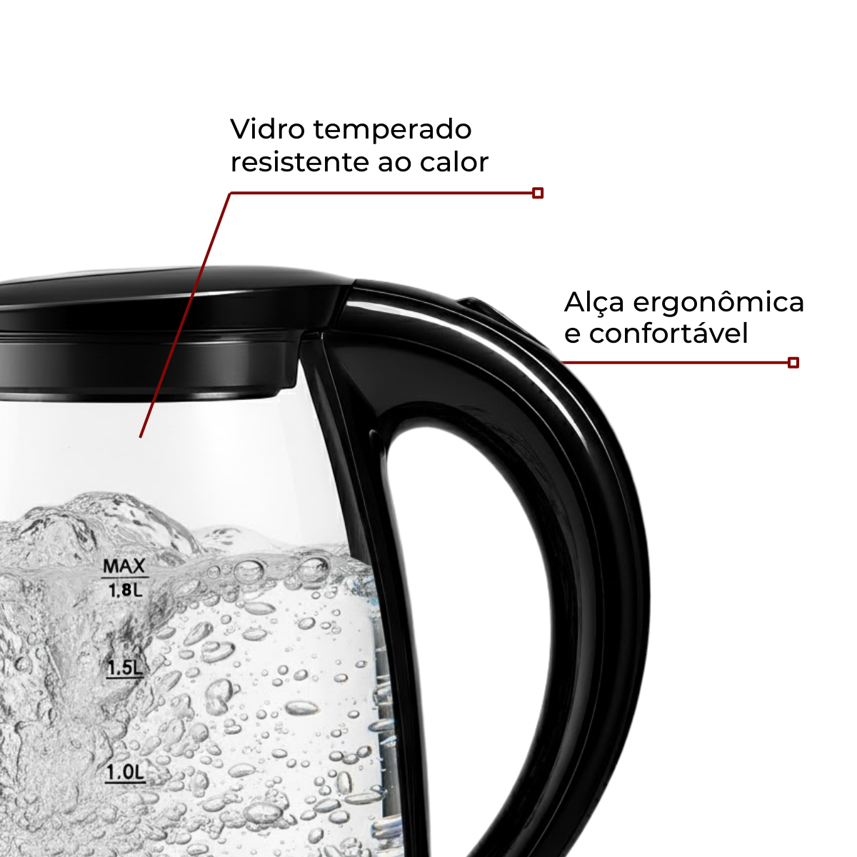 Chaleira Elétrica Glass