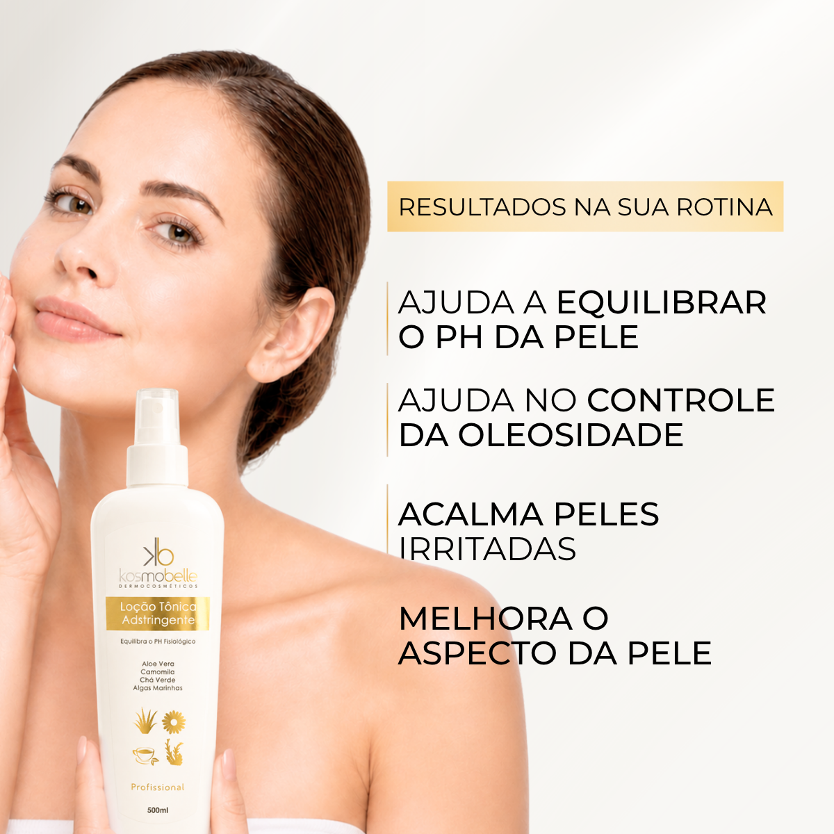 LOÇÃO TÔNICA ADSTRINGENTE KOSMOBELLE 500ML