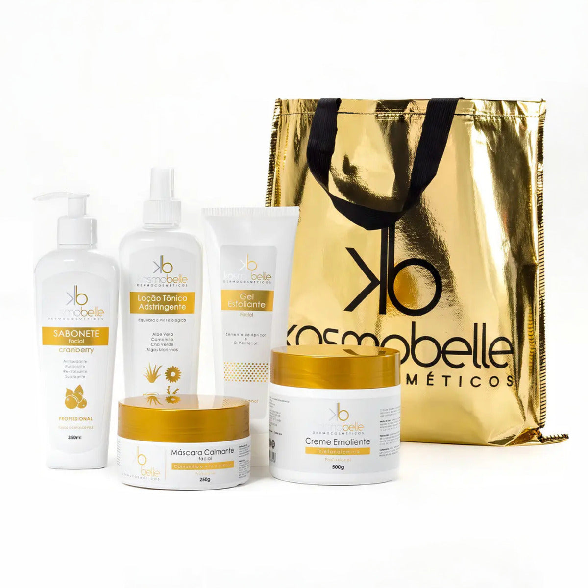 KIT LIMPEZA DE PELE PROFISSIONAL KOSMOBELLE- 5 ITENS