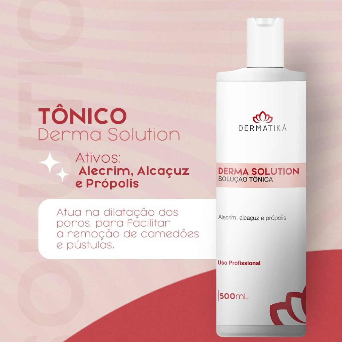 DERMA SOLUTION - SOLUÇÃO TONICA - 500ML DERMATIKA