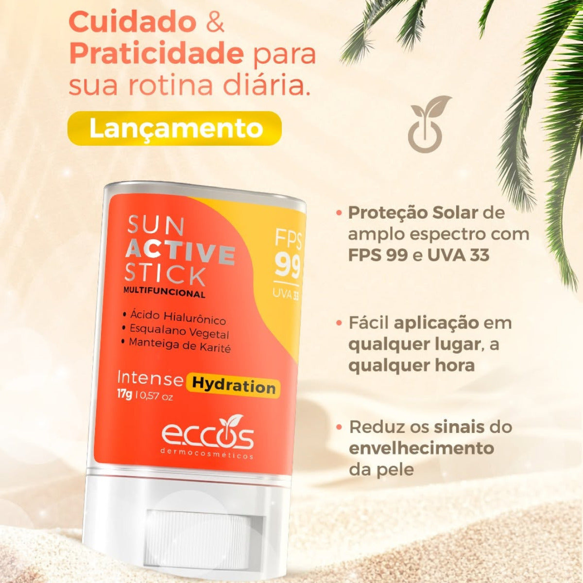SUN ACTIVE STICK 17g  PROTETOR SOLAR ECCOS