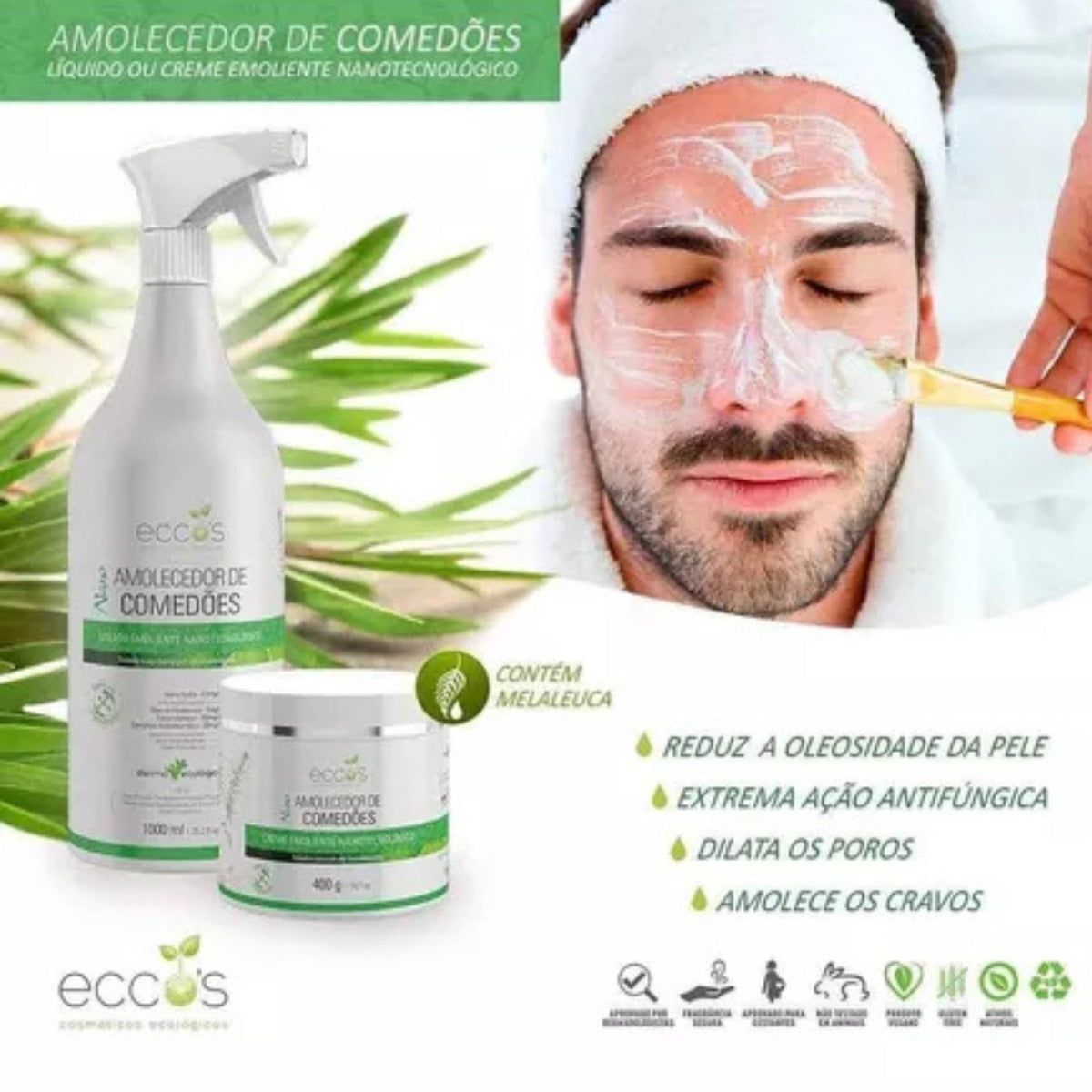 EMOLIENTE LIQUIDO NANO AMOLECEDOR DE COMEDOES 500ML ECCOS