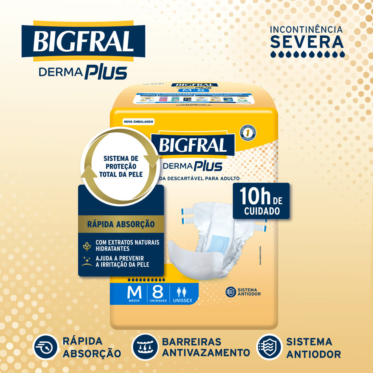 Bigfral Derma Plus M com 8 Unidades