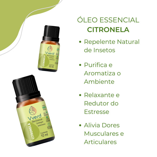 ÓLEO ESSENCIAL CITRONELA 10ML VVERD