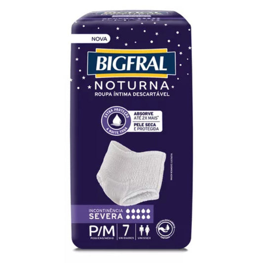 FRALDA BIGFRAL ROUPA INTIMA NOTURNA P/M  7 UNIDADES