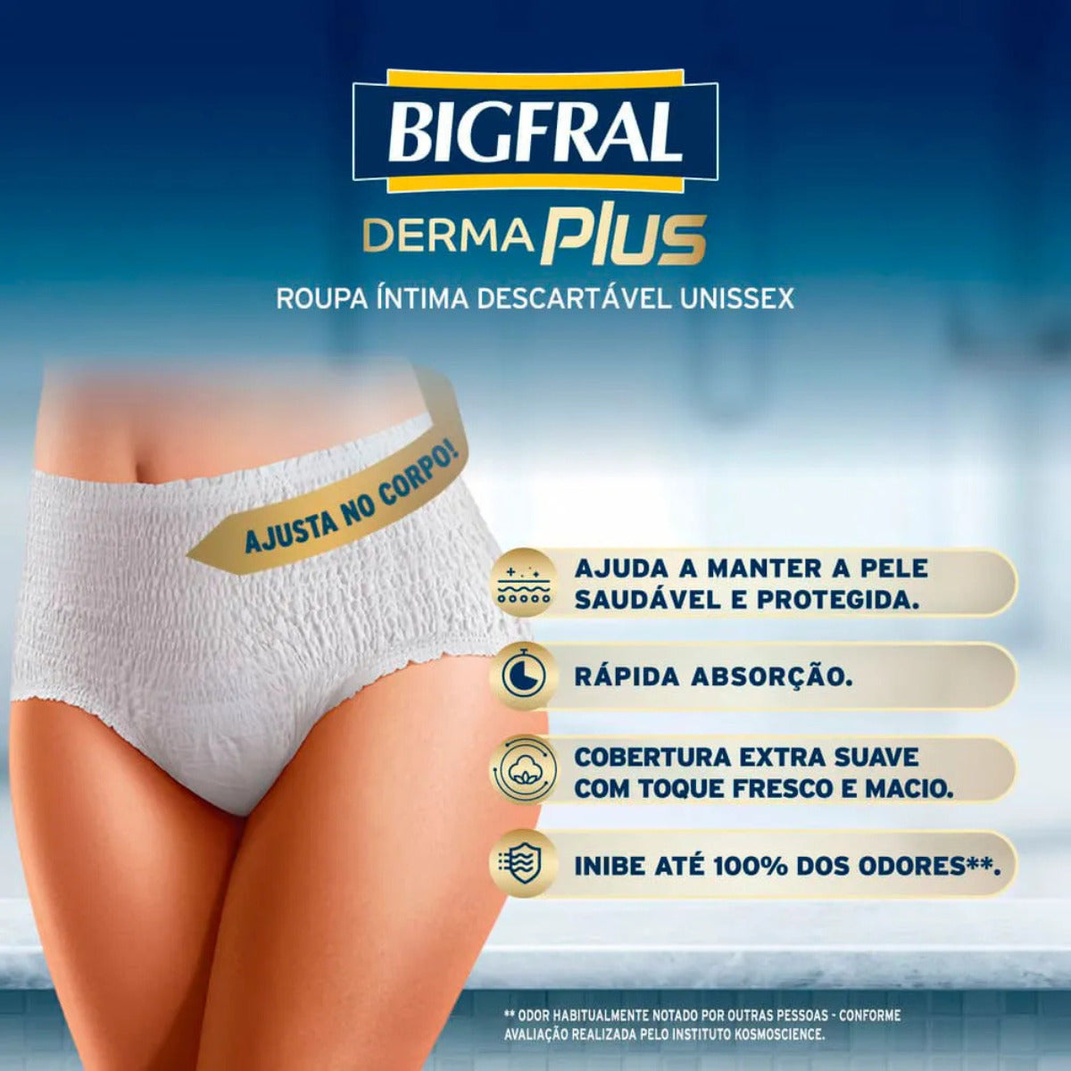 FRALDA BIGFRAL ROUPA INTIMA DERMA PLUS G/XG 7 UNIDADES