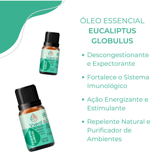 ÓLEO ESSENCIAL EUCALIPTUS GLÓBULOS 10ML VVERD