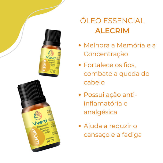 ÓLEO ESSENCIAL ALECRIM 10ML VVERD